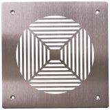Pluggit Zuluftblende aus Edelstahl - Design Square PL134