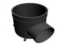 PLUGGIT Winkelstutzen EVWS1  DN 150-80, mit Putzschutz DN 150